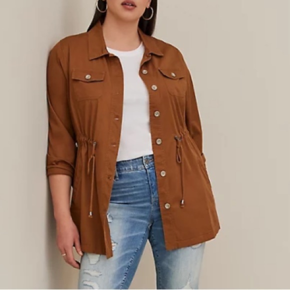 TWILL LONG LINE SHACKET - Picture 4 of 5